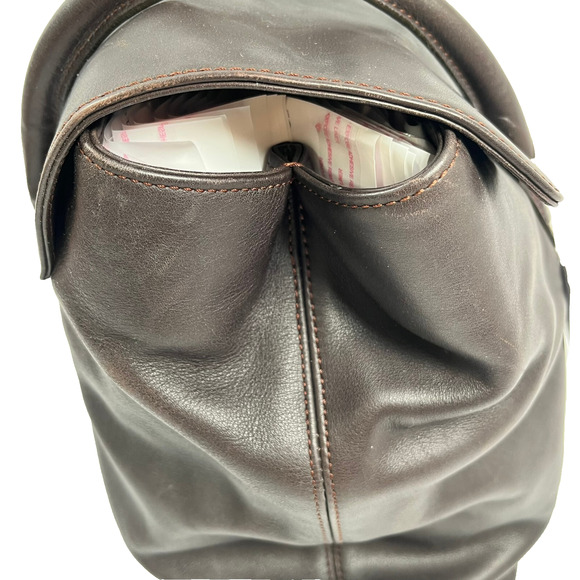 Chanel Travel Bag Dark Brown Lambskin Leather Vintage 1997-1999 w/COA - Picture 7 of 16